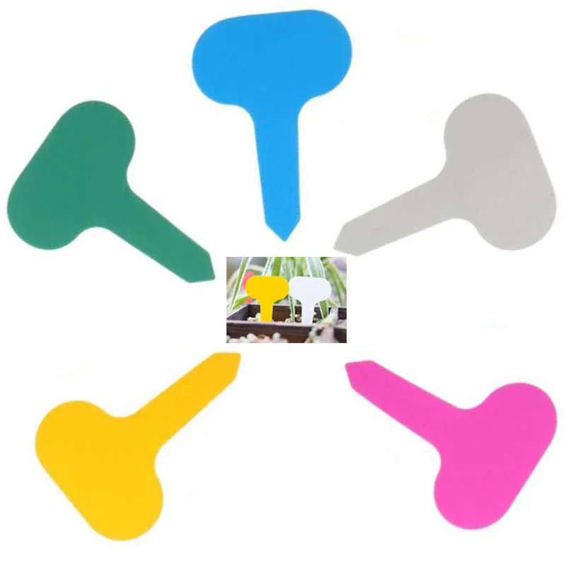 50/100pcs Colorful Plant Markers Garden Vegetable Tags Sign PVC Gardening Labels Stake on Soil Paint Sticks Waterproof