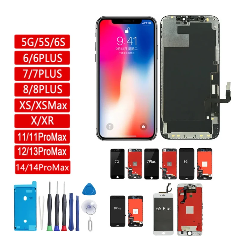 LCD Screen Replacement Display for iPhone 8, A +++ Quality, 3D Touch,Full Assembly with Repair Tools, A1863, A1905, A1906, A1907