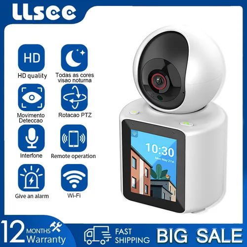 LLSEE HD 1080P,360,PTZ Mini conexión CCTV para el hogar teléfono llamada de vídeo con un clic cámara CCTV inalámbrica para interiores audio bidireccional