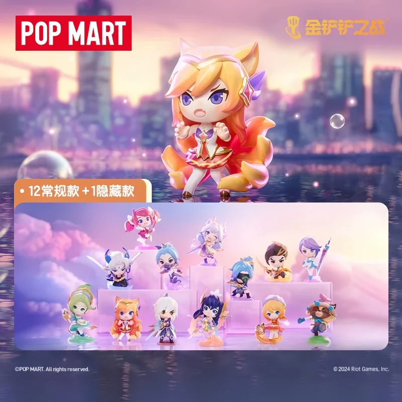 Heiß begehrte Original POP MART × Teamfight Tactics Co-Branded Little Legend Series Blind Box Figuren League Of Legends Ornamente