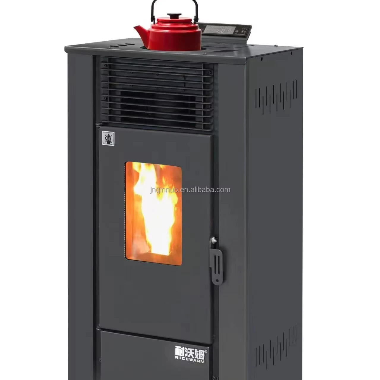 Smokeless Freestanding Camping Pyramid Patio Cold Rolled Steel Pellet Charcoal Wood Burning Stove 19.5KW Heating Power 20Kg Fuel
