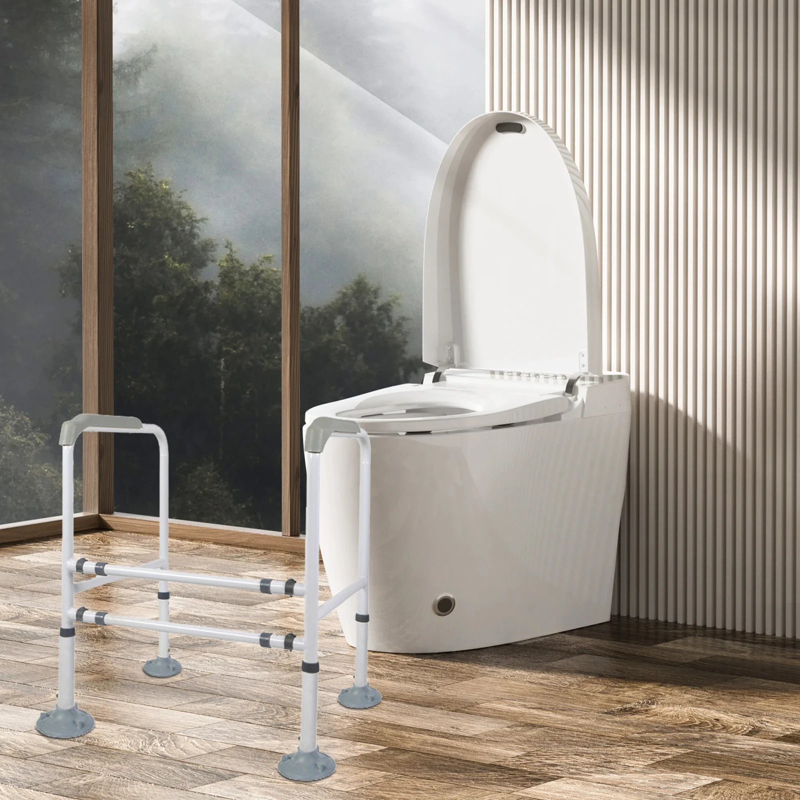 

Toilet Rail Feet Replacement Suction Cup Soft Rubber Gray Non Slip Toilet Rail Accessories Shower Chair Feet Pad