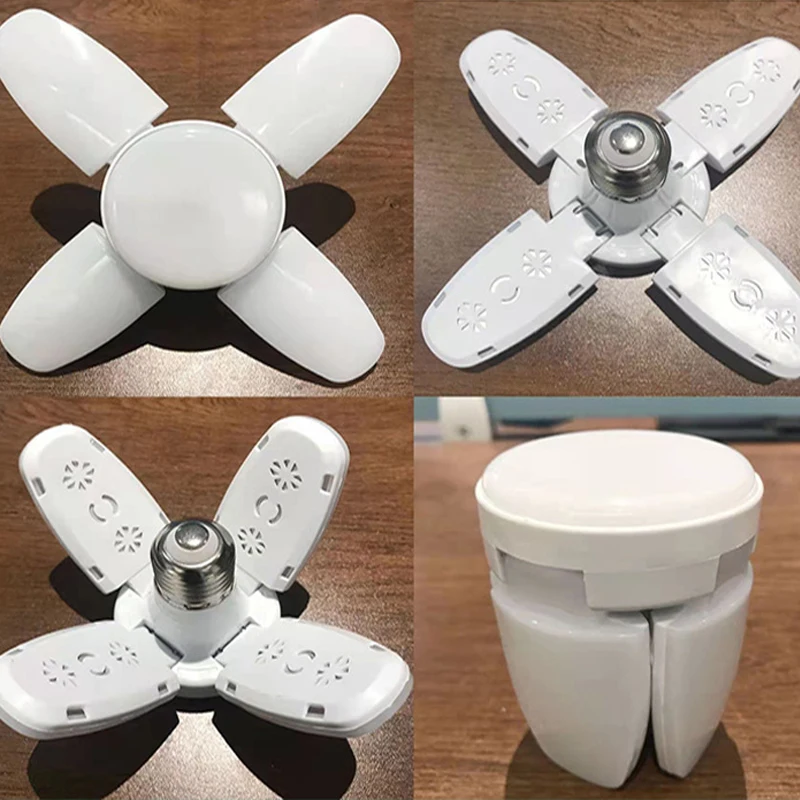 Fan Shape LED Bulb AC220V 28W/45W Foldable Led Light Bulb Lampada for Home Living Room Warehouse Garage Ceiling Light