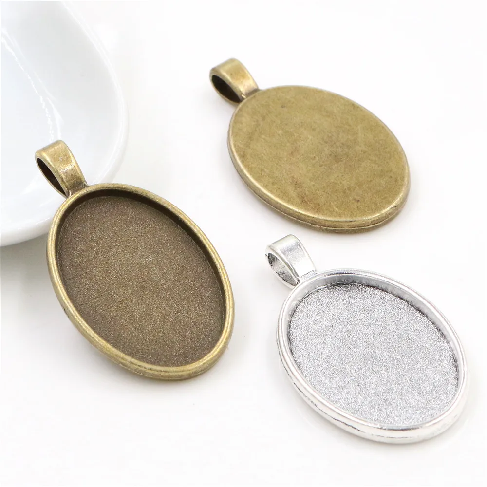 10 sztuk 20x30mm wewnętrzna wielkość antyczne srebro pozłacane brąz prosty styl podstawa z kameą i kaboszonem ustawienia Charms wisiorek naszyjnik ustalenia