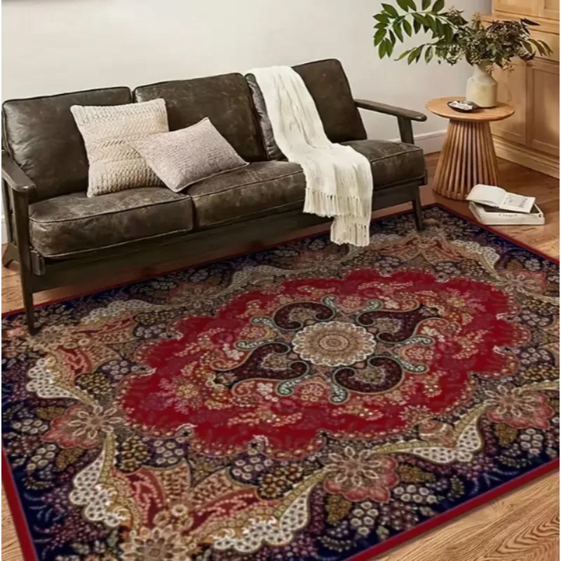 Retro Bohemian Anti Slip Area Mat Living Room Bedroom Baby Room Indoor Home Garden Mat Outdoor Garden Living Room Carpet Decor