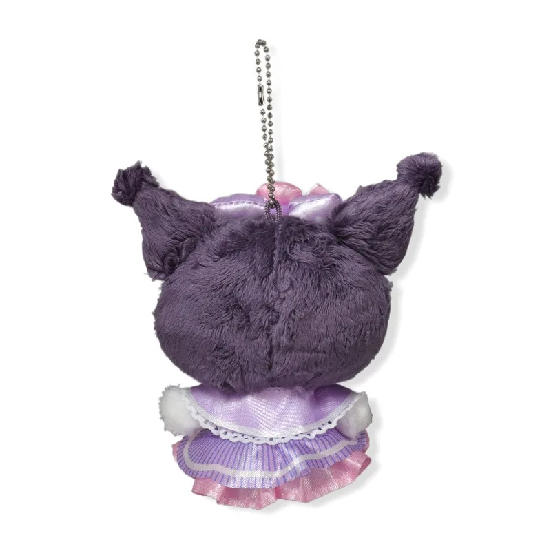 Kuromi Sanrio Kawaii Plush Toy Cute Bow Dress Hug Series Plush Doll Backpack Pendant Anime Girl Holiday Birthday Gift