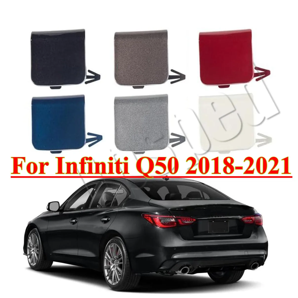 

Rear Bumper Tow Hook Hole Eye Cover Cap For Infiniti Q50 2018-2021 85071-6HH0A