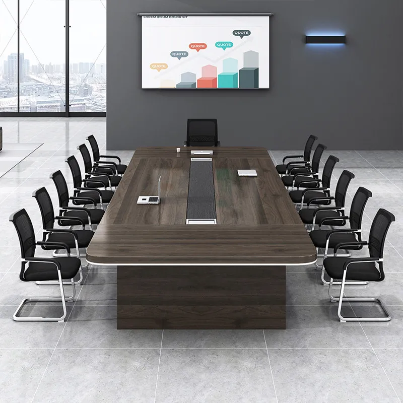 Conference table, table and chair combination, simple modern strip table, cross-border reception table, conference room