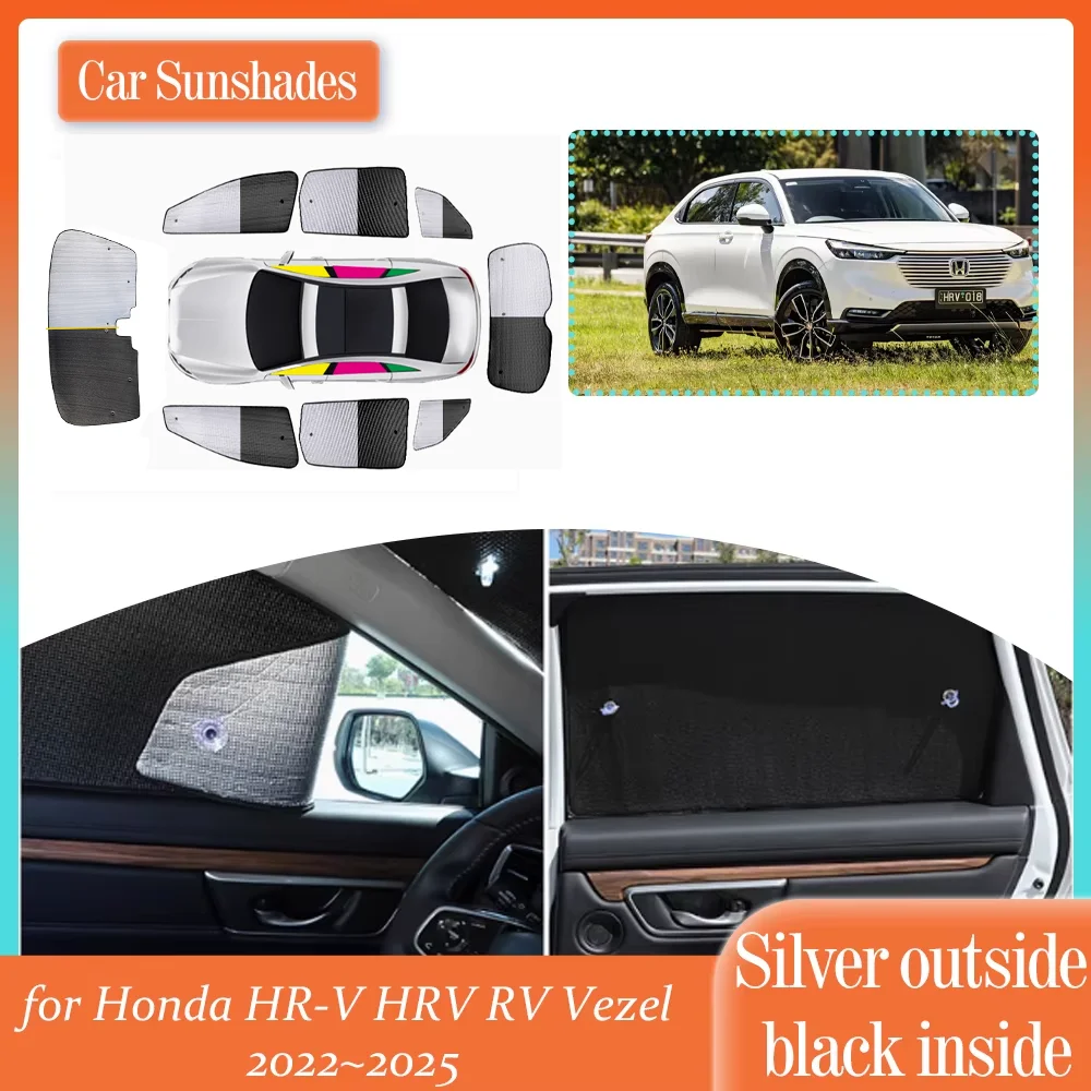 Car SunShade for Honda HR-V HRV RV Vezel 2022~2025 2023 Roof Windows Sun Visor Windshield Curtain Cover Sunroof Part Accessories