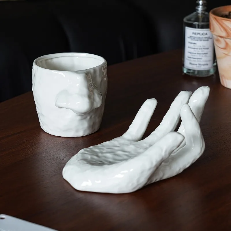 Nordic Ins Human Face Ceramic Coffee Mug Kitchen Dining Table Office Desktop Breakfast Milk Cup Water Cup Crafts Birthday Gifts