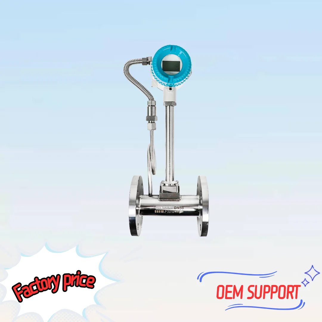 DN10-DN50 Vortex Flowmeter, High Precision Explosion-Proof, Digital Display for Steam / Gas / Oxygen / Compressed Air / Nitrogen