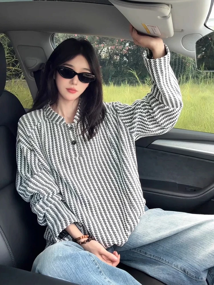 تي شيرت رجالي بقلنسوة من American Sle طويل Sve للخريف بتصميم منقوش ثقيل الوزن بطبقة أساسية كاجوال مريح من البوليستر...