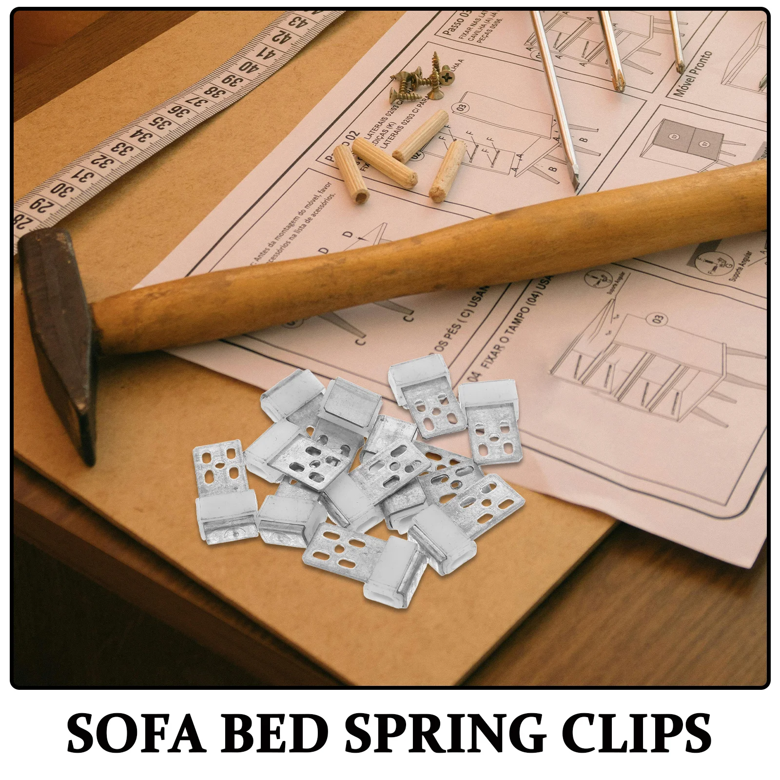 12Pcs Sofa Spring Clips Bed Hardware Couch Repair Kit Sagging Cushion Support Upholstery Accessories