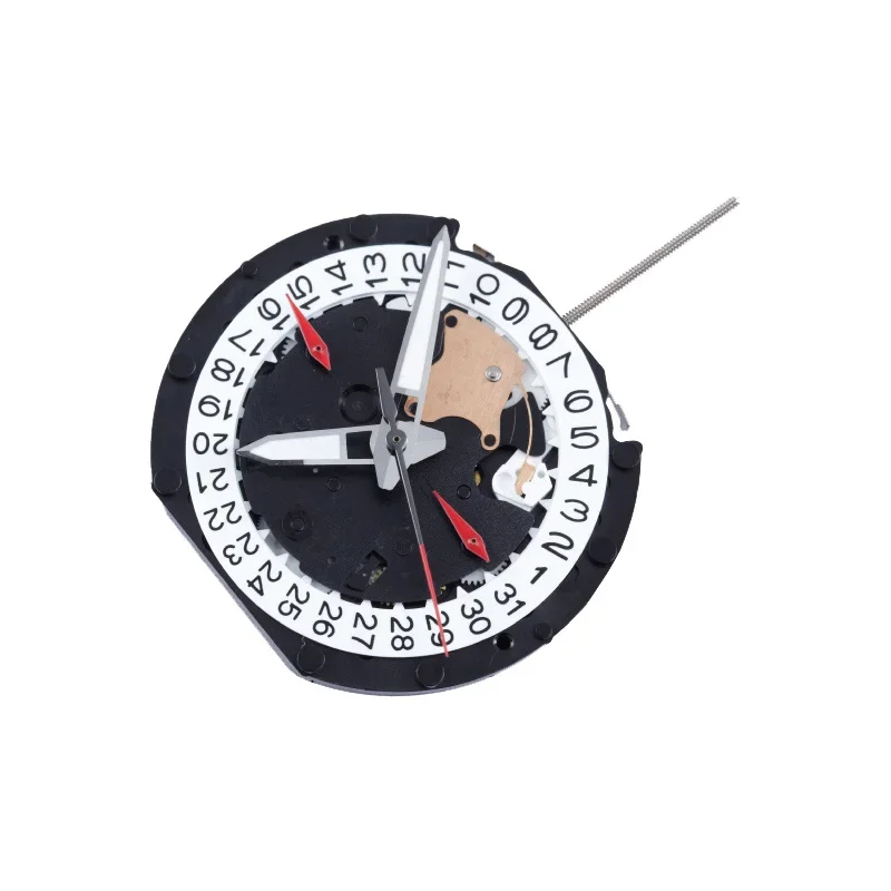 Sunon Pe903T-3 クォーツ時計ムーブメント中国リーン 3 針 2 目日付スモール クロノグラフ秒 1/10 秒