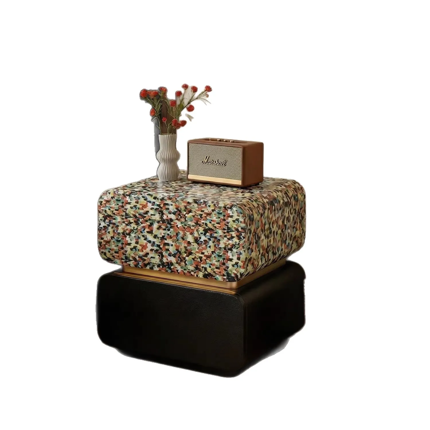 &Rainbow Mosaic Premium Bedside Table Household Bedroom Light Luxury Good-looking Bedside