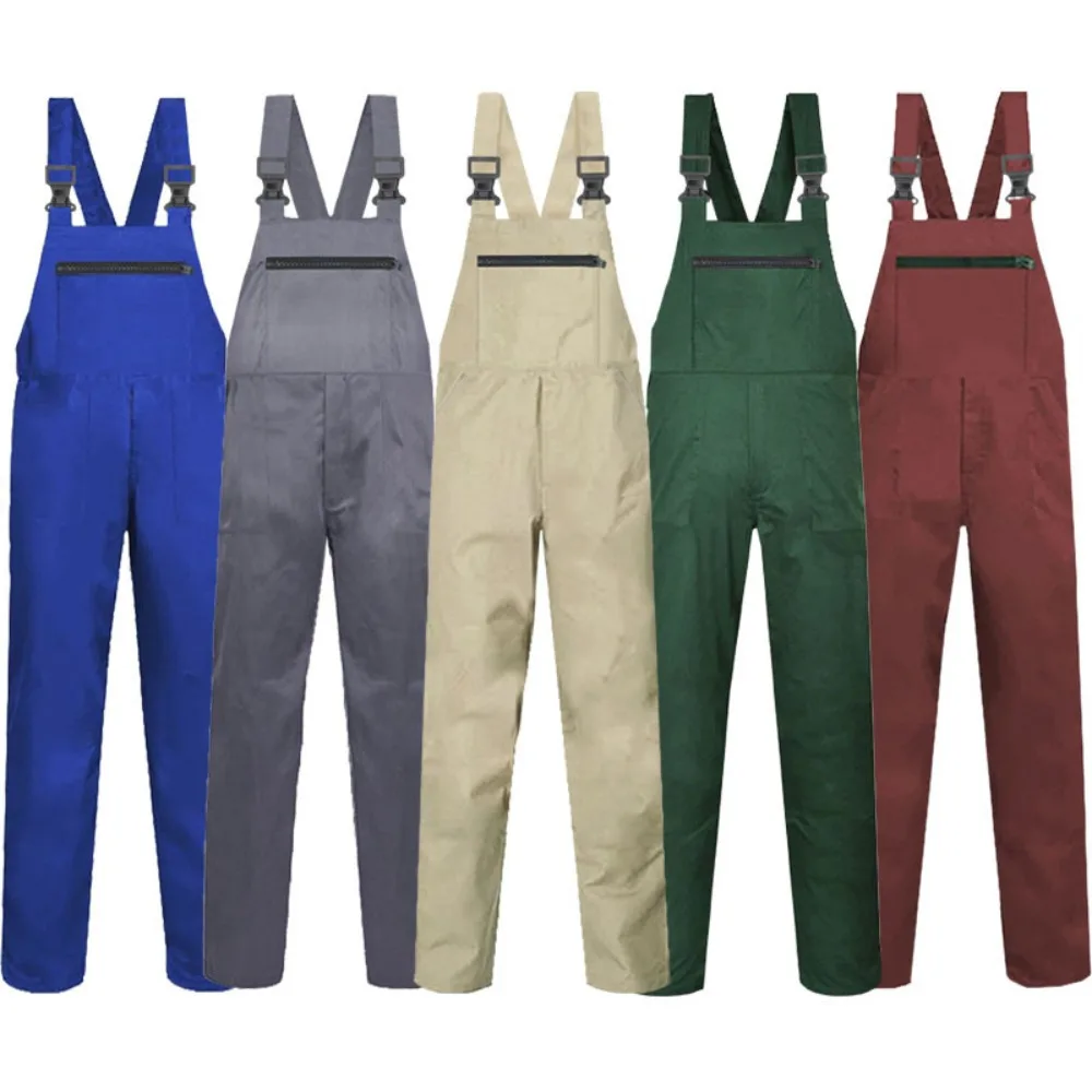 

Pure Cotton Multi - Pocket Japanese Fashion Brand Utility Overall Suspender Pants, New Trend of Unisex One - piece Work Clothes.