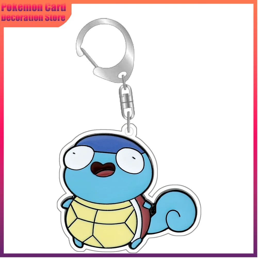 Pokemon presentes kawaii anime acrílico chaveiro bonito psyduck qikachu charmander broche emblema de metal para crianças chapéu pinos acessórios