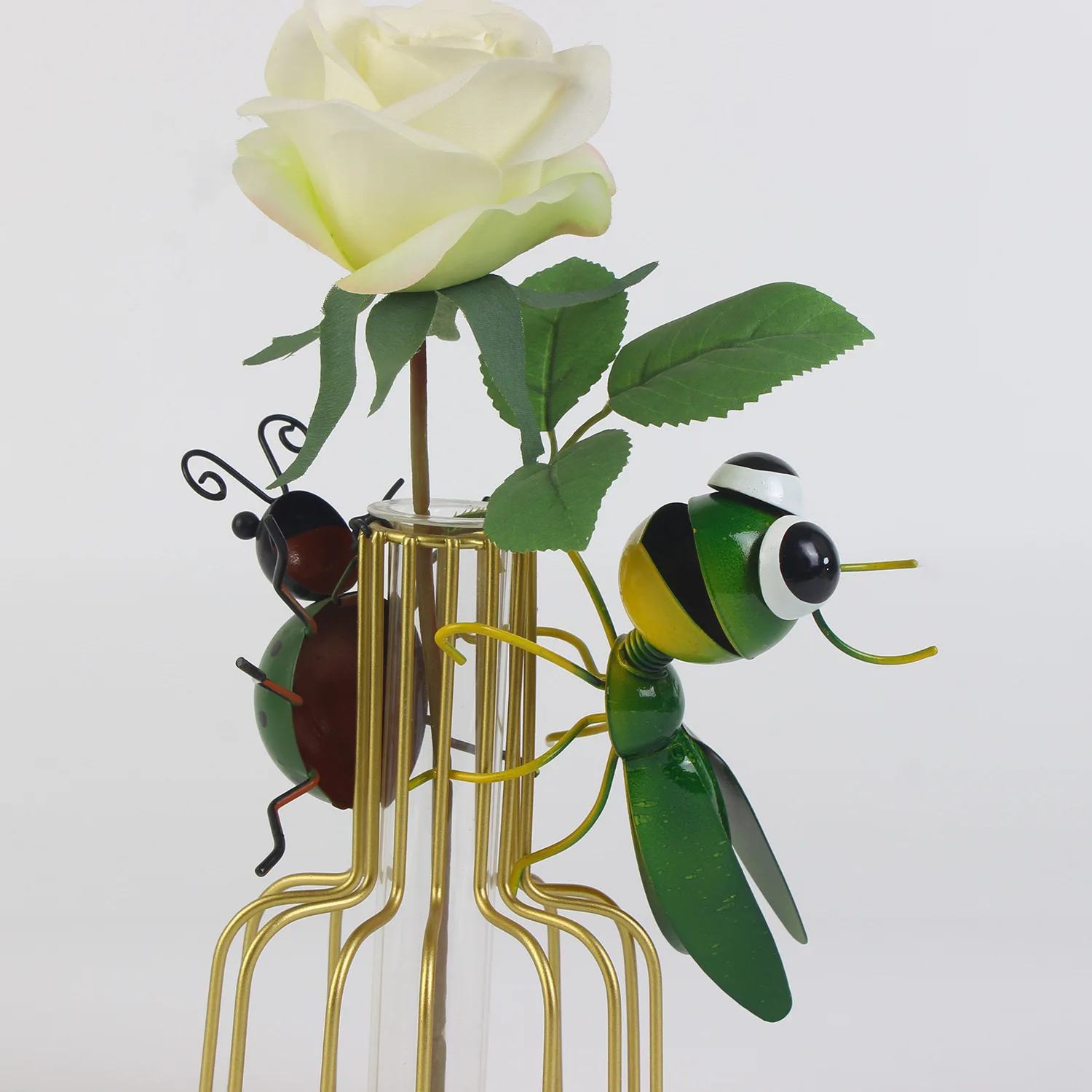 

Hanging Animal Statue Iron Garden Decorations Flower Pot Hugger Ornament Garden Statue for Garden Deck Home Flower Pot Festivals