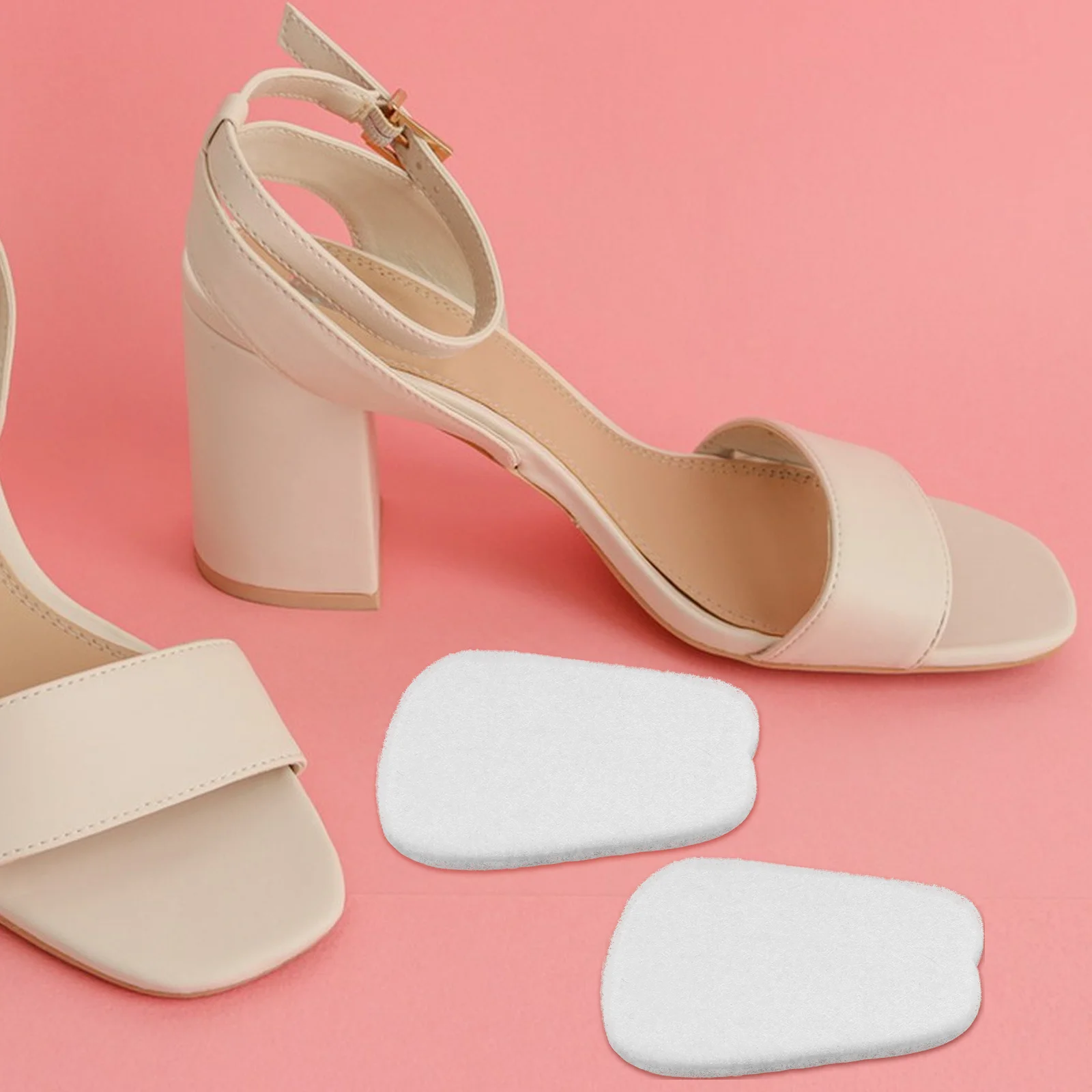 

4Pairs Foot Pads Metatarsal Felt Adhesive Ball of Foot Cushions Forefoot Support Comfort Insoles for High Heel Casual Shoes