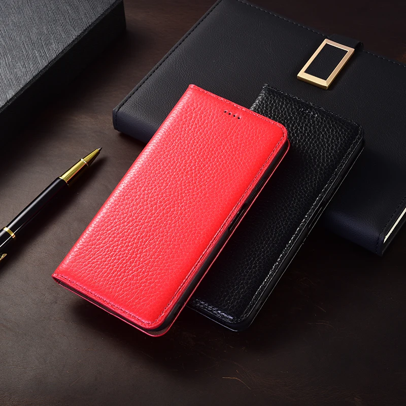 

Litchi Patterned Phone Case For Xiaomi Mi Civi 1S 2 3 4 5 Pro Flip Book Cover Wallet