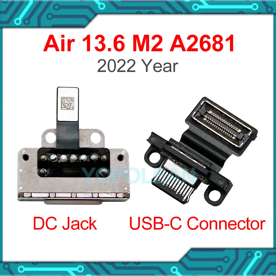 Original A2681 Power DC Jack USB-C Connector 821-03673-A 821-03668