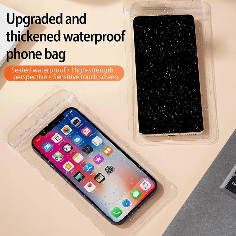 Waterproof Phone Pouch Universal Transparent Touchscreen Case for Swimming Diving Outdoor Sports