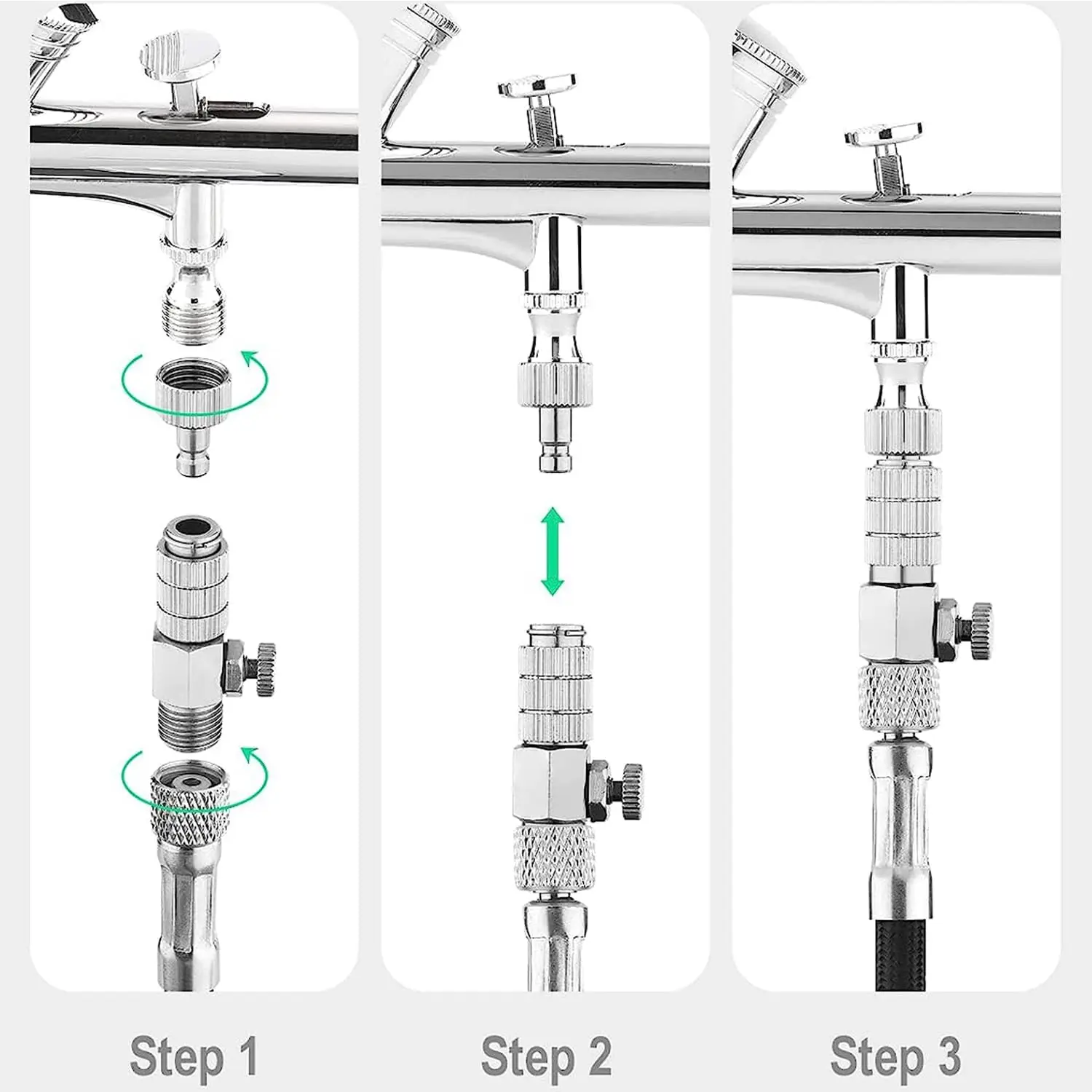 JOYSTAR 14pcs Multi-Size Airbrush Adapter Set, Airbrush Quick Release Disconnect Couplers  for Air Compressor, Airbrush Hose