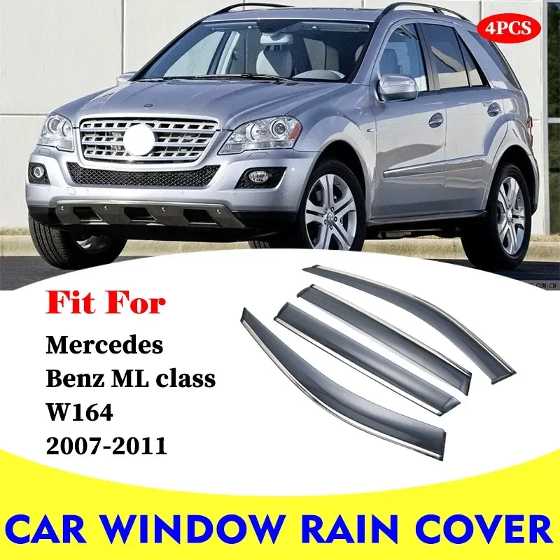 

For Mercedes Benz ML class W164 ML350 2007-2011 Window Visor Car Rain Shield Deflectors Awning Trim Cover Exterior Car-Styling