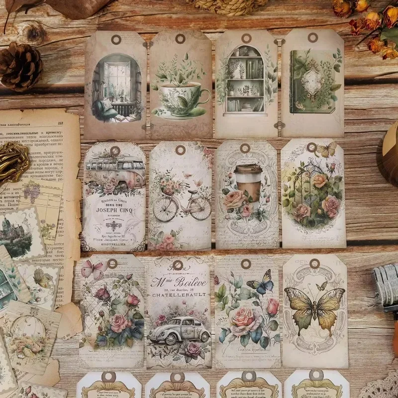 

40 шт., американские винтажные наклейки, серия мечты, украшение, пакет для коллажа, горный справочник, набор материалов, дикий старый 181*117 мм