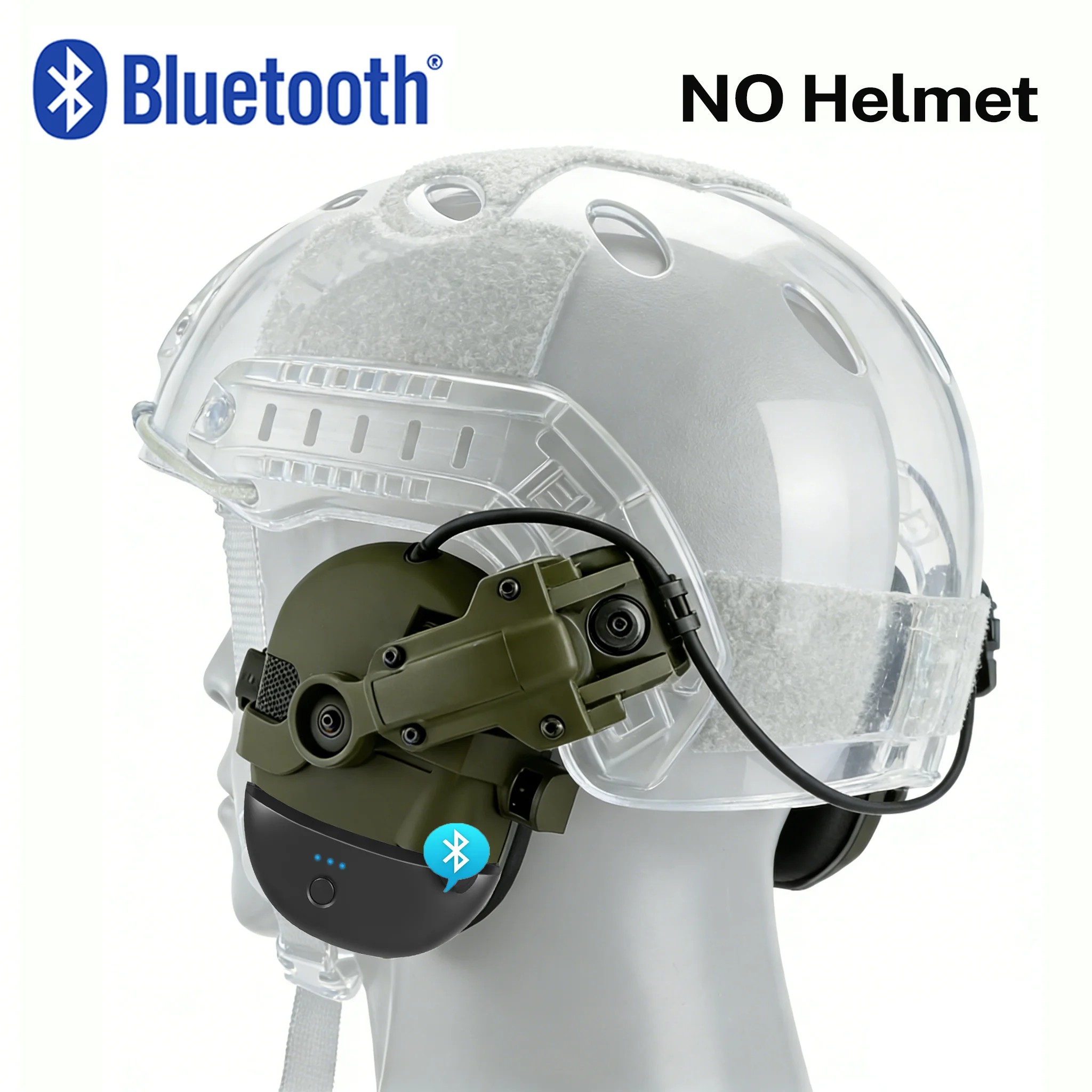 Taktisches elektronisches Anti-Lärm-Schieß-Headset mit Bluetooth-Adapter (optional), Gehörschutz für die Jagd – Detail 1