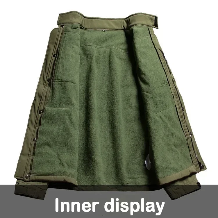 Conjuntos cálidos militares de lana para invierno, chaquetas Bomber impermeables + pantalones Cargo multibolsillos del ejército, trajes de 2 piezas,