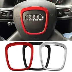 Auto Styling Lenkrad Mitte Abzeichen Dekoration Abdeckung für Audi A3 8p A4 B7 A5 A6 C6 A7 A8 Q5 Q7 Sline Logo Trim Ring Aufkleber