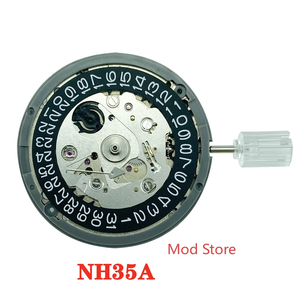 

NH35/NH35A Black Date Wheel Disc Automatic Movement With Stem Date at 3 Brand New And Tested