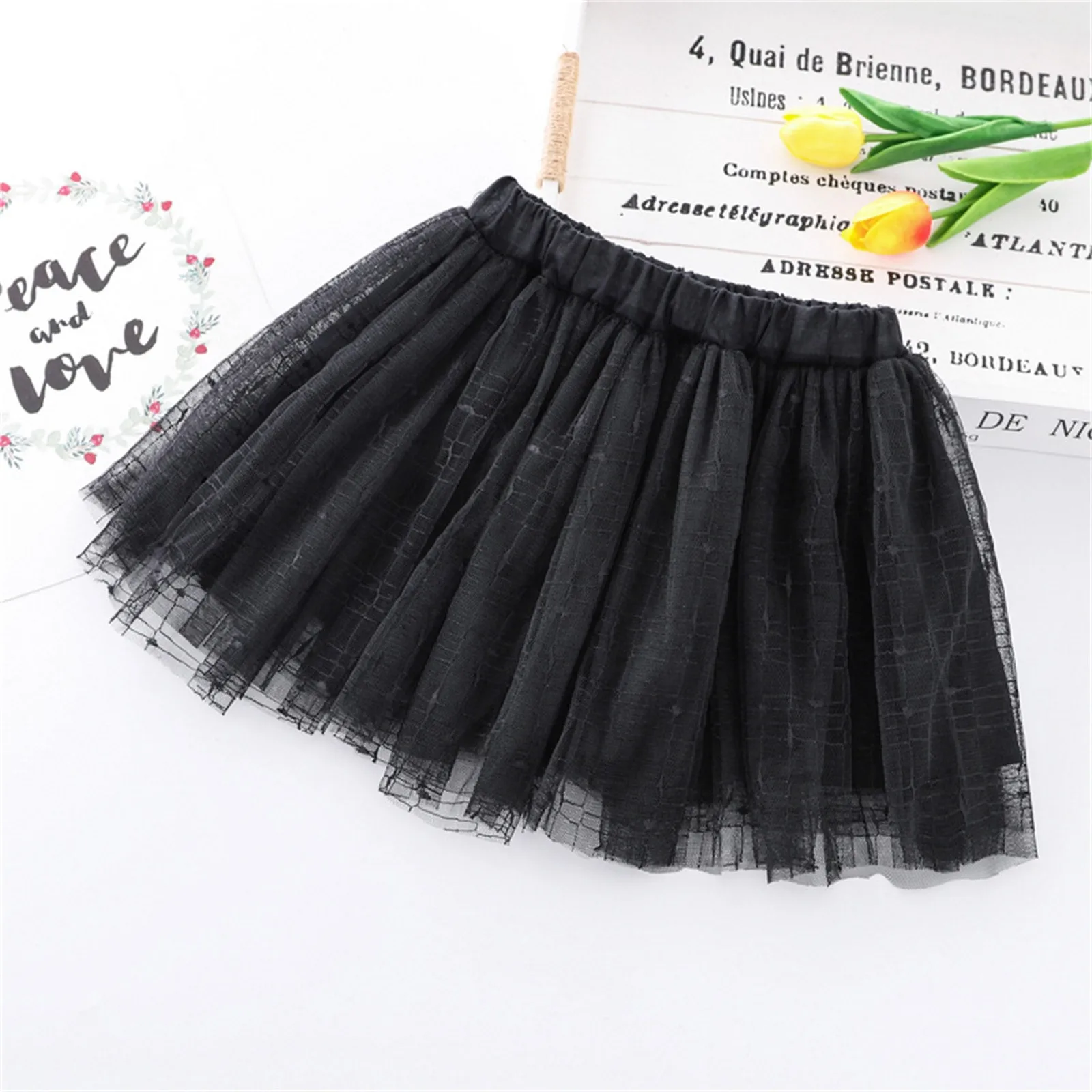 Tulle Tutu Skirt With Plaid Rainbow Flower For Girls 1 10 Years Skirt Clothes For Girls From 9 To 12 Years Old Girls Party Dress