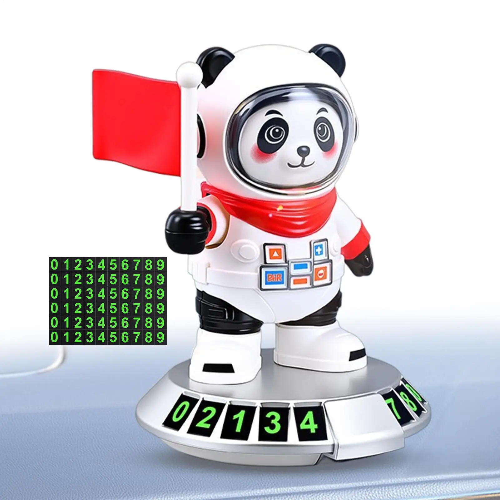 

Solar Powered Car Mounted Astronaut Ornament Cute Solar-Powered Space Figurine Car Dashboard Temporary Parking Interior Decor