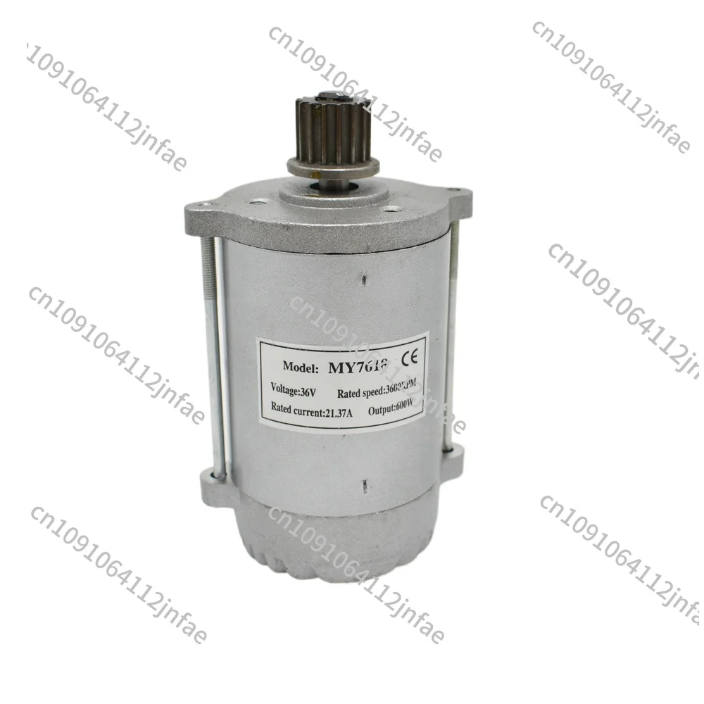 

MY7618 Brushed DC Motor Timing Pulley 300W-600W 24V/36V High Speed for Electric Scooters, Toy Cars, DIY Robotics Projects