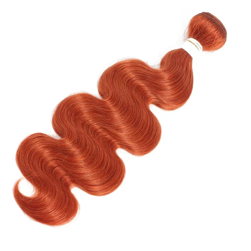 Colore arancione 350 fasci di onde del corpo SOKU brasiliano 100% estensione dei capelli umani fasci di tessuto dei capelli 1PC a buon mercato trama del tessuto dei capelli di Remy