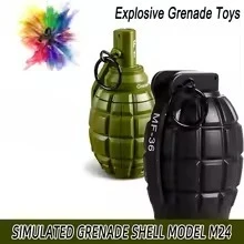 エアソフト戦術グレネード プラスチック製 CSバトルゲームおもちゃ ダミー手榴弾モデル プルリングおもちゃ 14歳以上向け コスプレ 新年ギフト