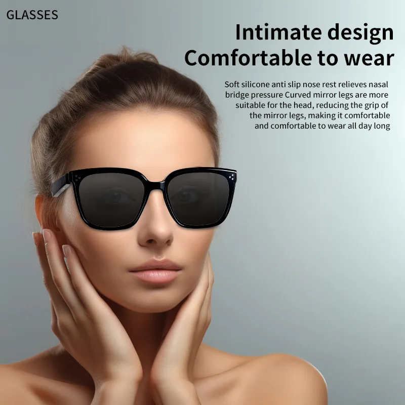 Smart Sunglasses with Bluetooth - Music, Calls, UV400 Shield, Quick 15-Min Charge