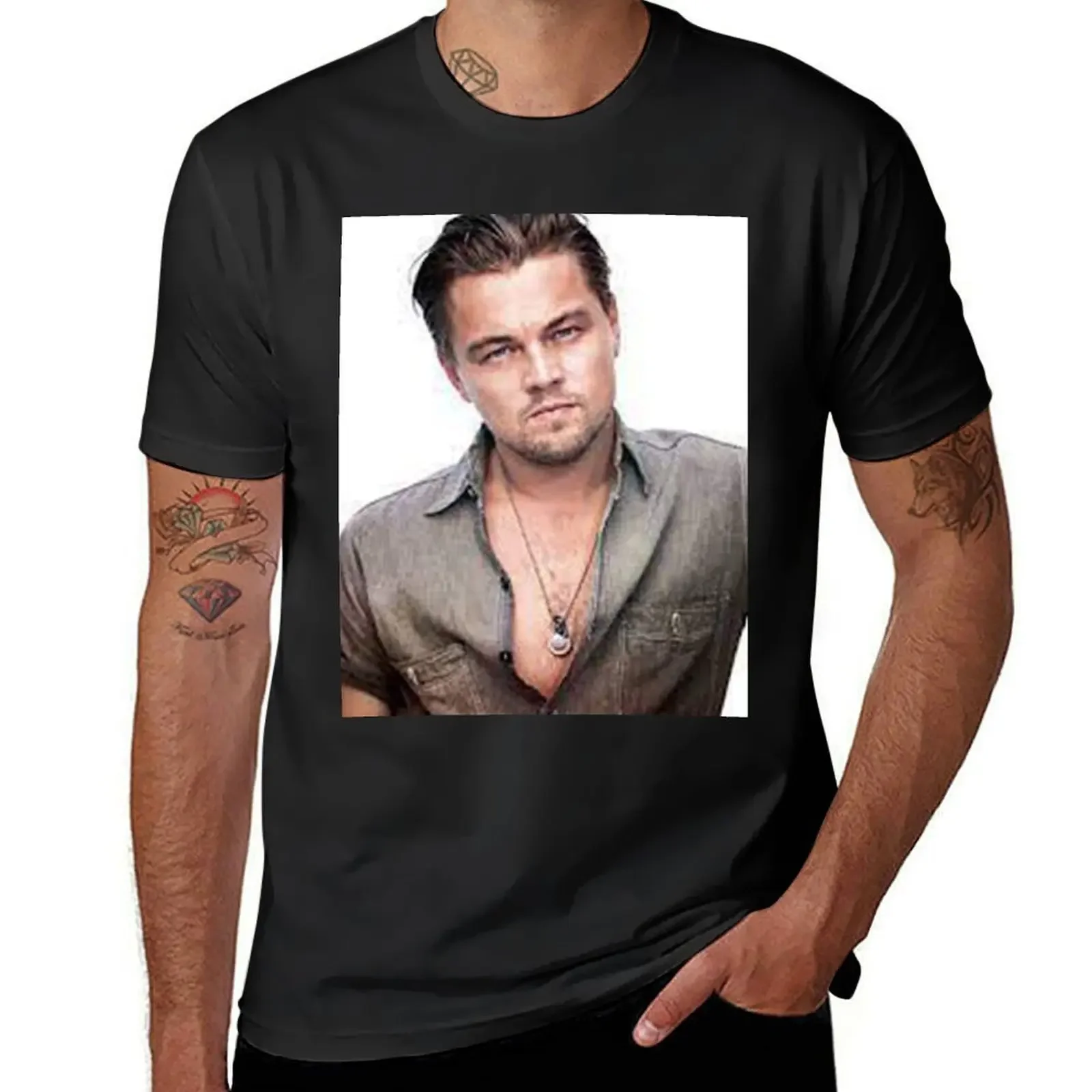 Leonardo DiCaprio T-Shirt vintage graphic tee man t shirt plus sizes anime vintage t shirt men