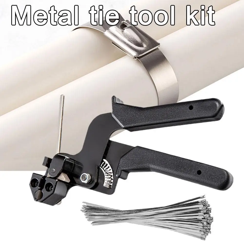 2023 Cable Ties Plier Fastening Strap Cutting Tool Cutter Tension Automatic Zip Gun Stainless Steel Locking Tie Hand Wrap Tool