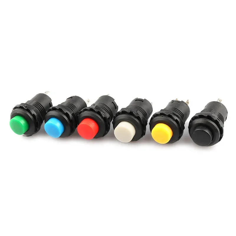 6 adet kendinden kilitli/anlık buton anahtarları DS428 DS428 12mm OFF- ON basmalı düğme anahtarı 3A /125VAC 1.5A/250VAC DS-427 DS-428