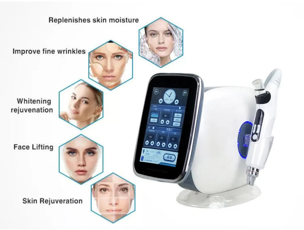 人気のEMS無針フェイシャルスキンリフティングRFニードルレスメソセラピー注入マシン、家庭用またはサロン用のメソナノガン