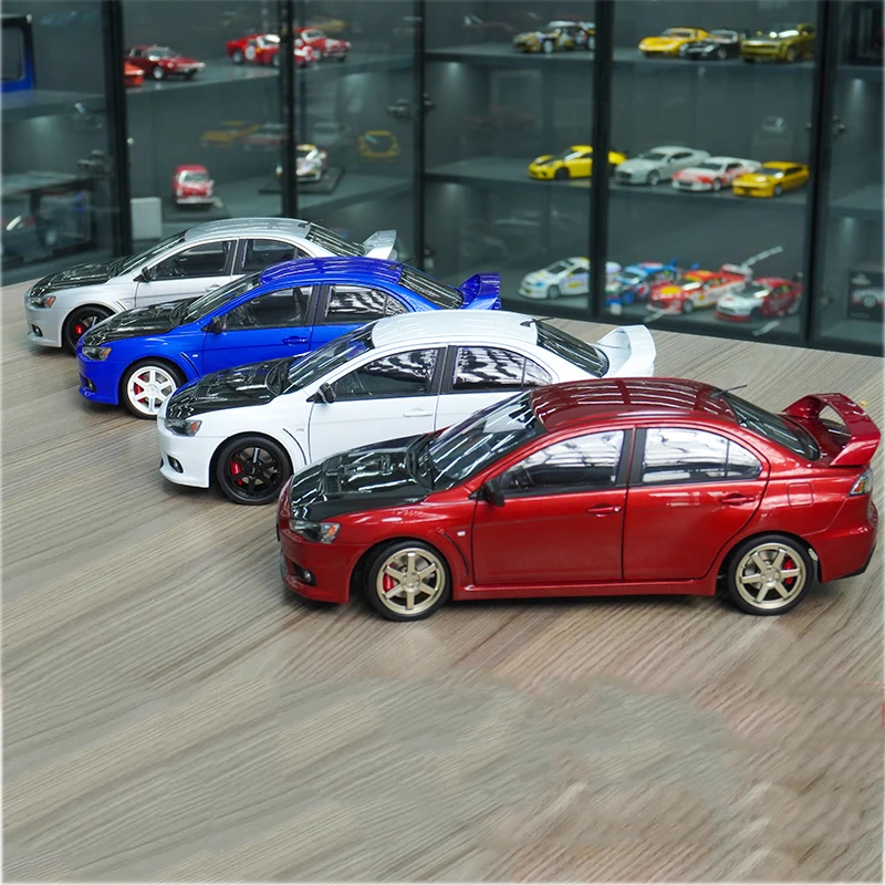 Modèle de voiture modifiée Evolution X EVO 10e génération 1:18, modèle de voiture en alliage moulé sous pression, collection et affichage de voitures jouets en métal