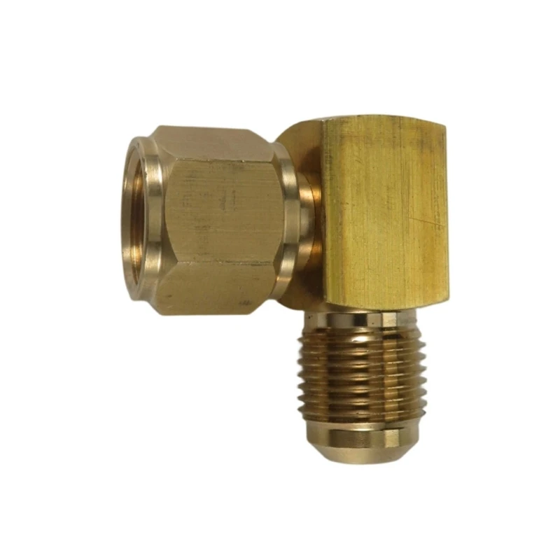 92MF Brass 3/8 Female x Male Elbow Adapter, Right Angle Pipe Fitting 90 Degrees Elbow Connector Replacement for Pipe Direction