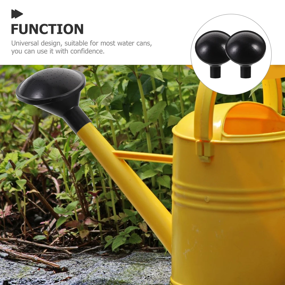 

2pcs Watering Can Sprinkler Heads Durable Plastic 2.4cm Black Diameter Universal Garden Hose Bonsai Safe Long Life