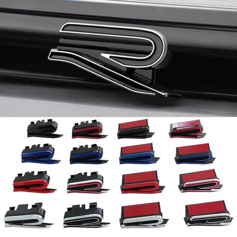 3D ABS Car Front Grille Emblem Badge for Volkswagen RLine Golf 5 6 7 8 GTI Touareg Passat Polo Jetta Tiguan Beetle Accessories