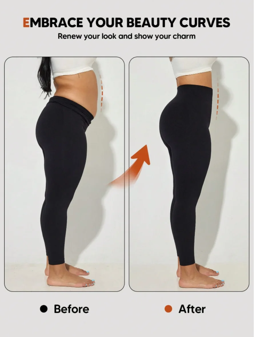 Ladies' High Waist and Abdomen Leggings Slim Pants Feet Pants Are Suitable for Entertainment, Leisure, Fitness, Commuting