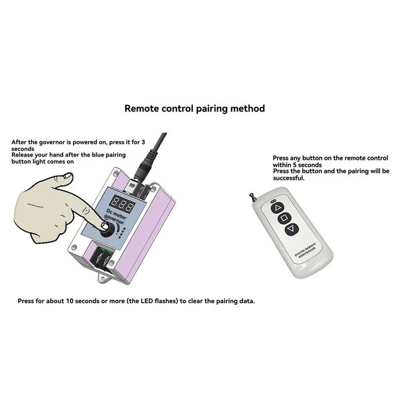 ABDJ-لاسلكي للتحكم عن بعد موتور تيار مباشر سرعة منظم التبديل 12 فولت 24 فولت للمحرك الخطي تلسكوبي الترددية دورة المحرك