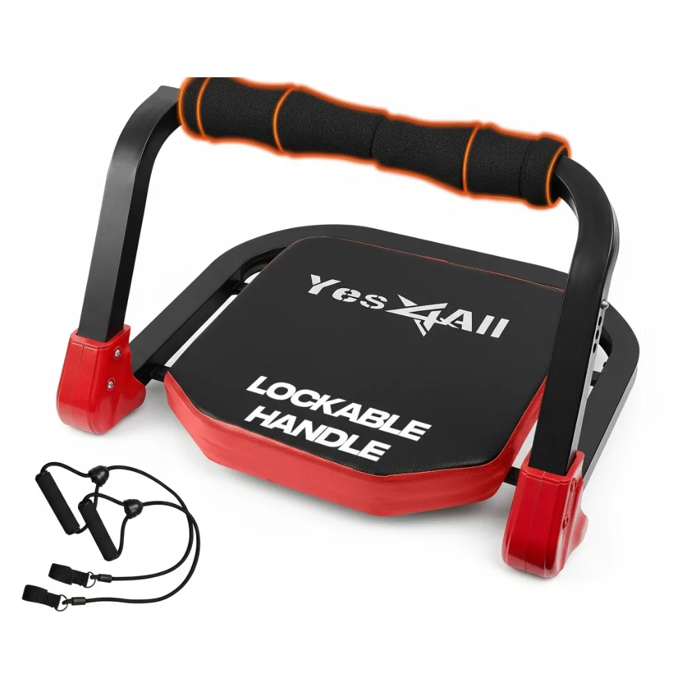 آلة Ab Crunch القابلة للقفل مع أشرطة مقاومة - إجمالي الأساسية والجسم لصالة الألعاب الرياضية المنزلية #1